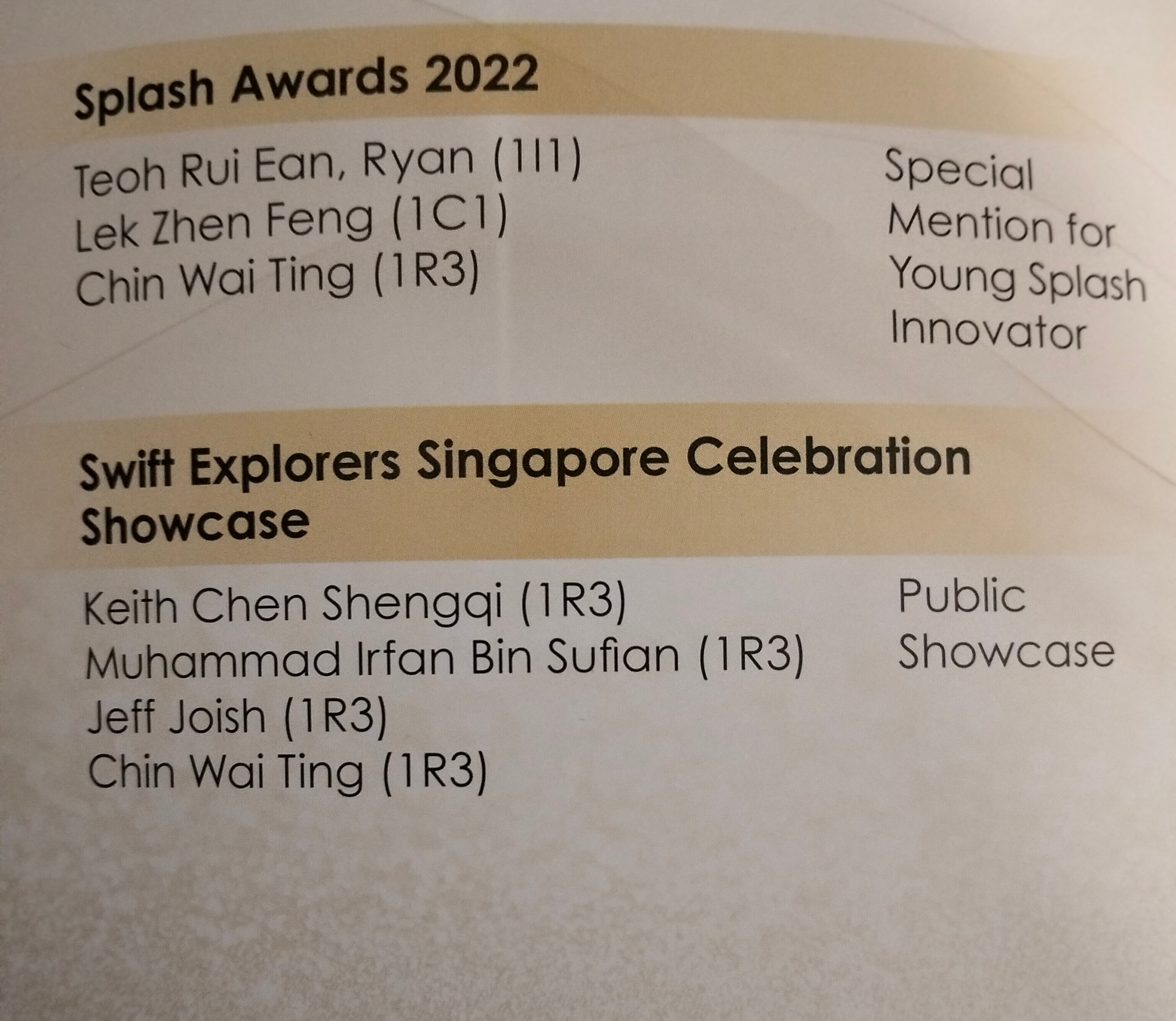 Evidence of my Participation